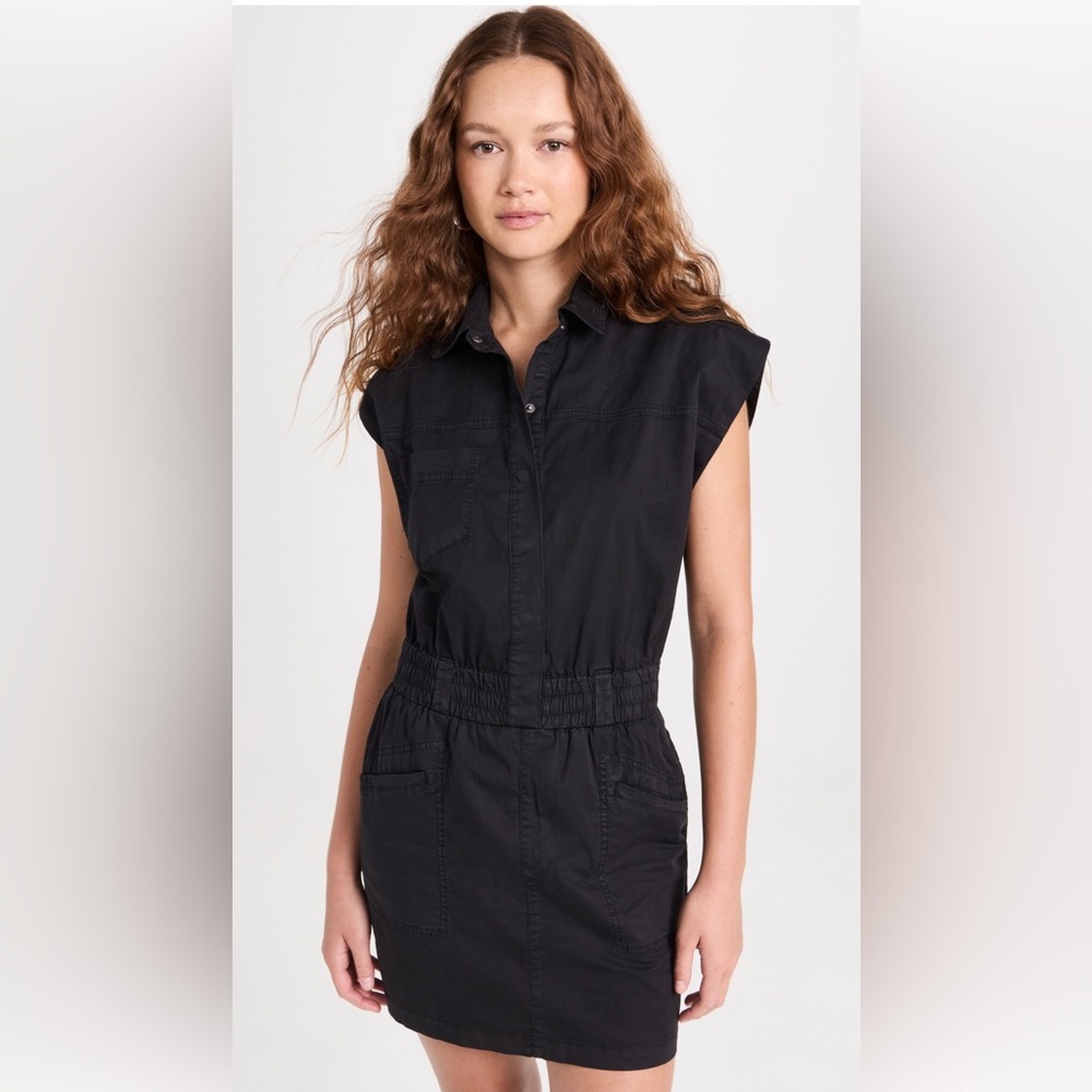pistola Rosie Mini Dress in color called Fade to Black